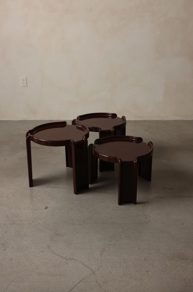 1970s Giotto Stoppino for Kartell Italian Modern Nesting Tables